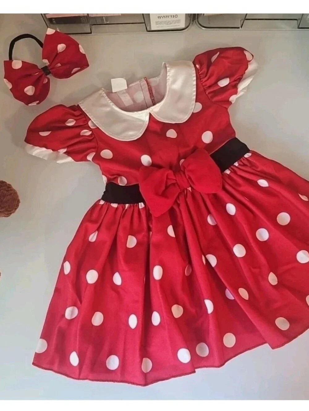 Disney Baby Minnie Mouse Red Polka Dot Dress 12 Months